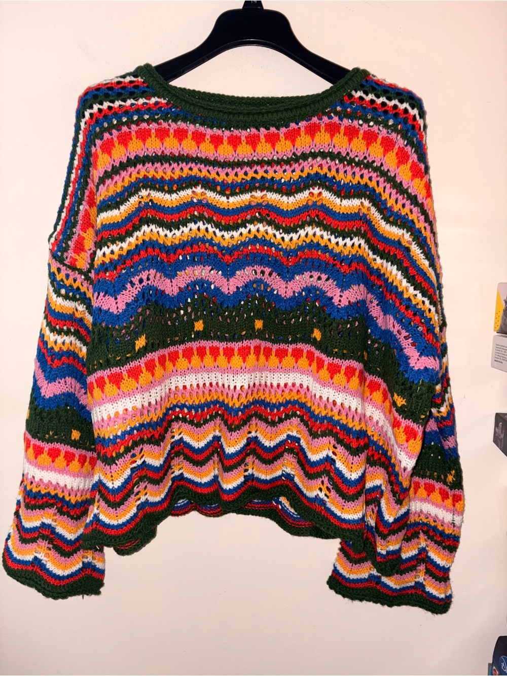SHEIN size large crochet knit sweater